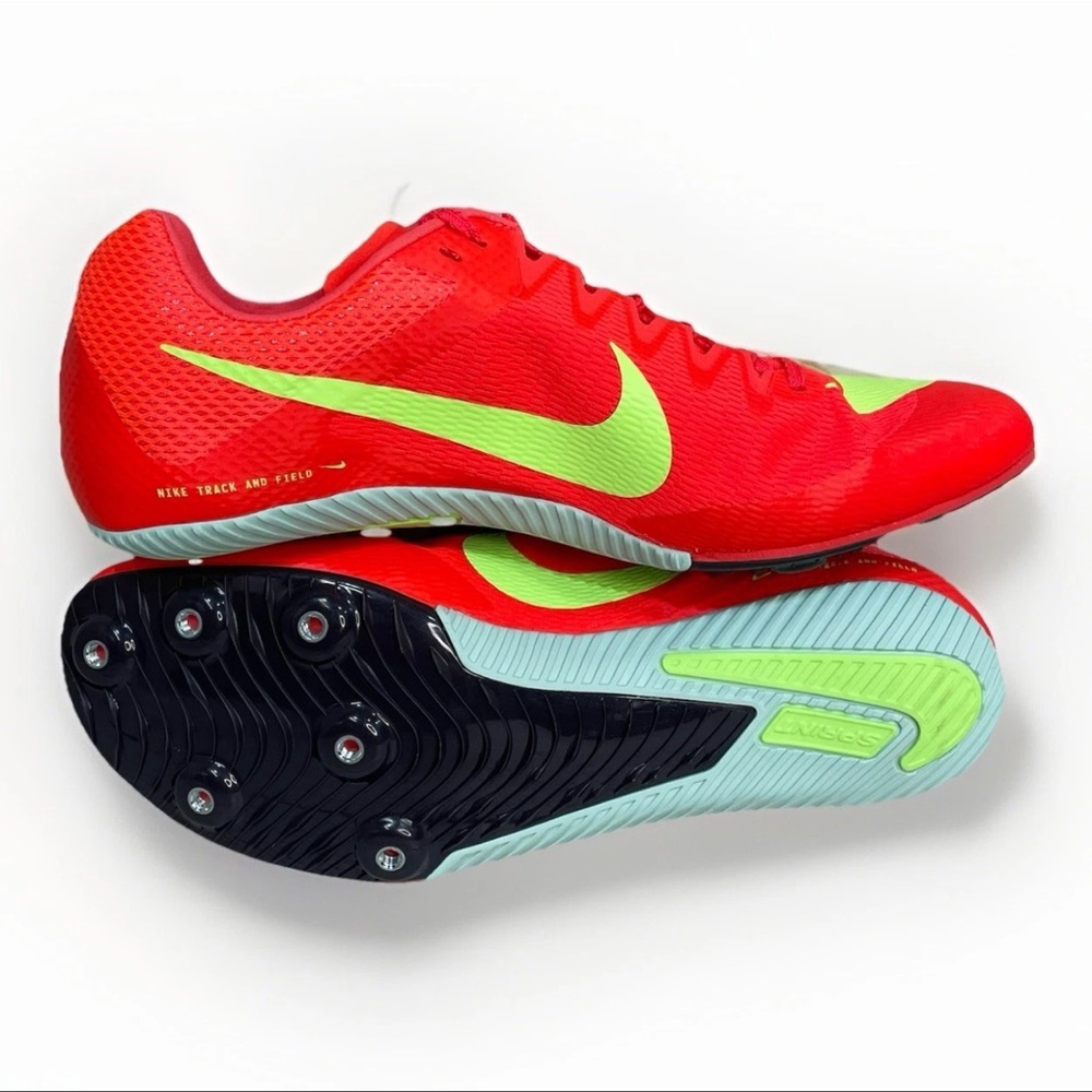 Nike Men’s Red with Volt Sprint Track Spikes